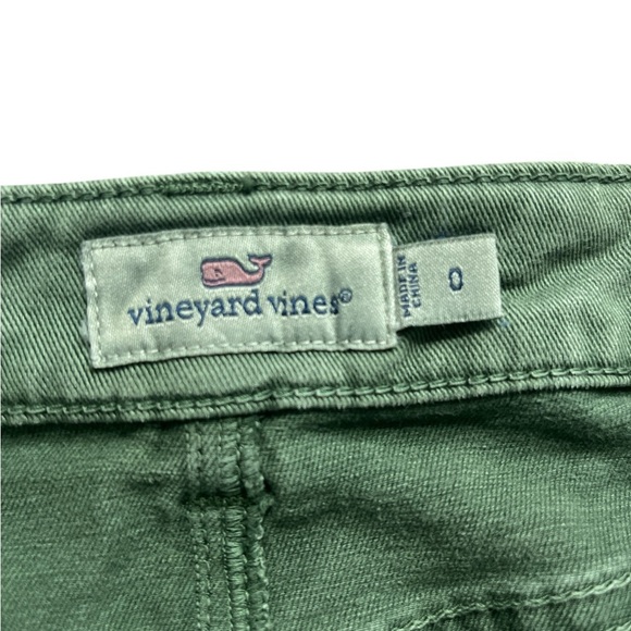 Vineyard Vines 4 Pocket Two Tone Green Denim Mini Skirt, Size: 0 - Picture 4 of 6